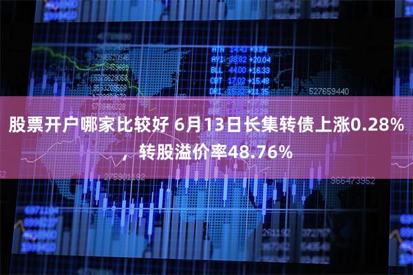 股票开户哪家比较好 6月13日长集转债上涨0.28%，转股溢价率48.76%